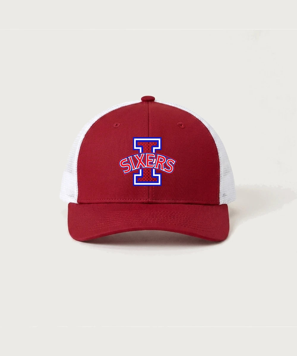 Independence High School Cheer Team - Deep Red/ White Sport-Tek Club Trucker Cap STC46