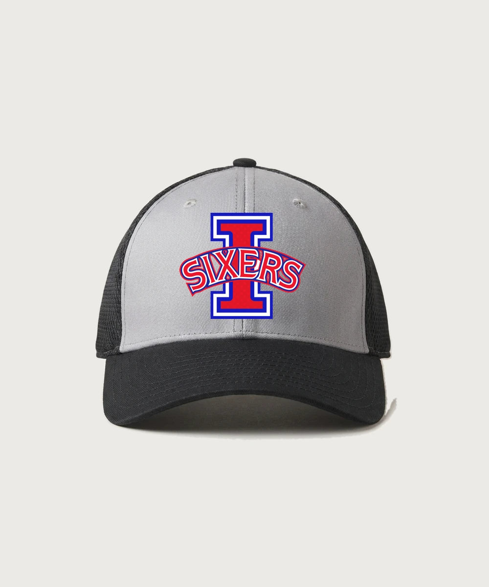 Independence High School Cheer Team - Grey/ Black New Era - Stretch Mesh Cap. NE1020