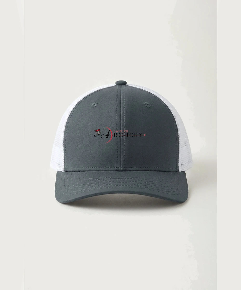 Lancer Archer Club Archery Team Store - Iron Grey/ White Sport-Tek Club Trucker Cap STC46