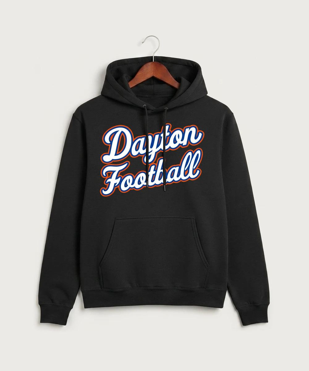 Jonathan Dayton High School Football Team Store - Jet Black Port & Co Core Fleece Pullover Hooded Sweatshirt. PC78H