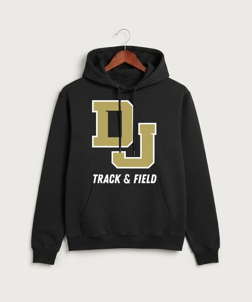 Dublin Jerome Track & Field Team Store - Jet Black Port & Co Core Fleece Pullover Hooded Sweatshirt. PC78H