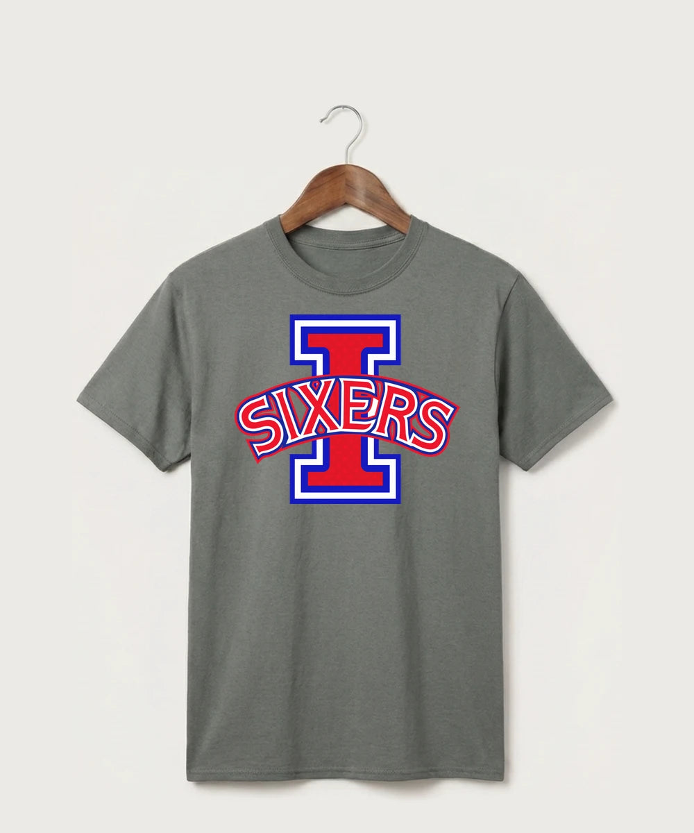 Independence High School Cheer Team - Medium Grey Port & Co Core Cotton Tee. PC54