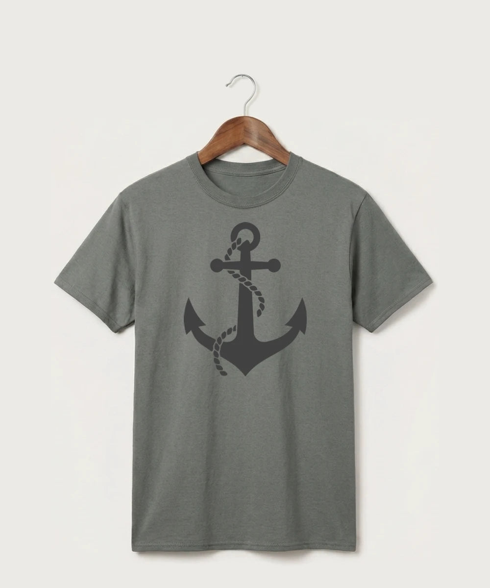 Fulton High School Football (Boys) - Medium Grey Port & Co Core Cotton Tee. PC54