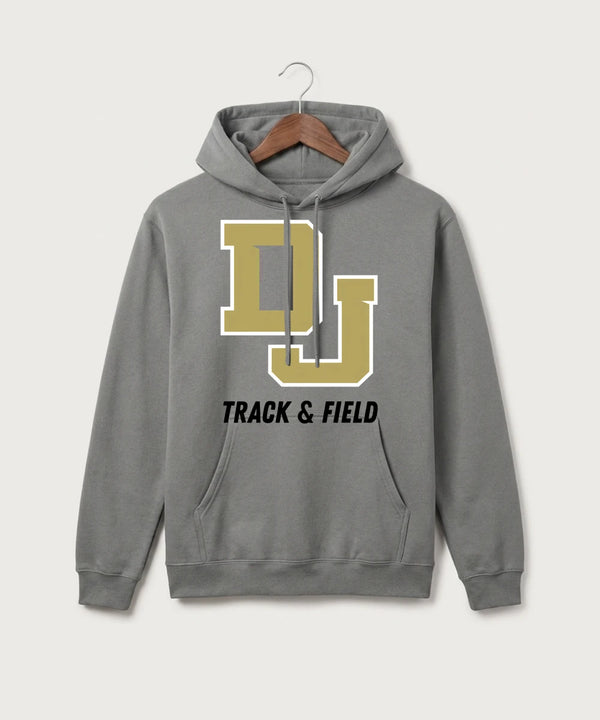 Dublin Jerome Track & Field Team Store - Medium Grey Port & Co Core Fleece Pullover Hooded Sweatshirt. PC78H
