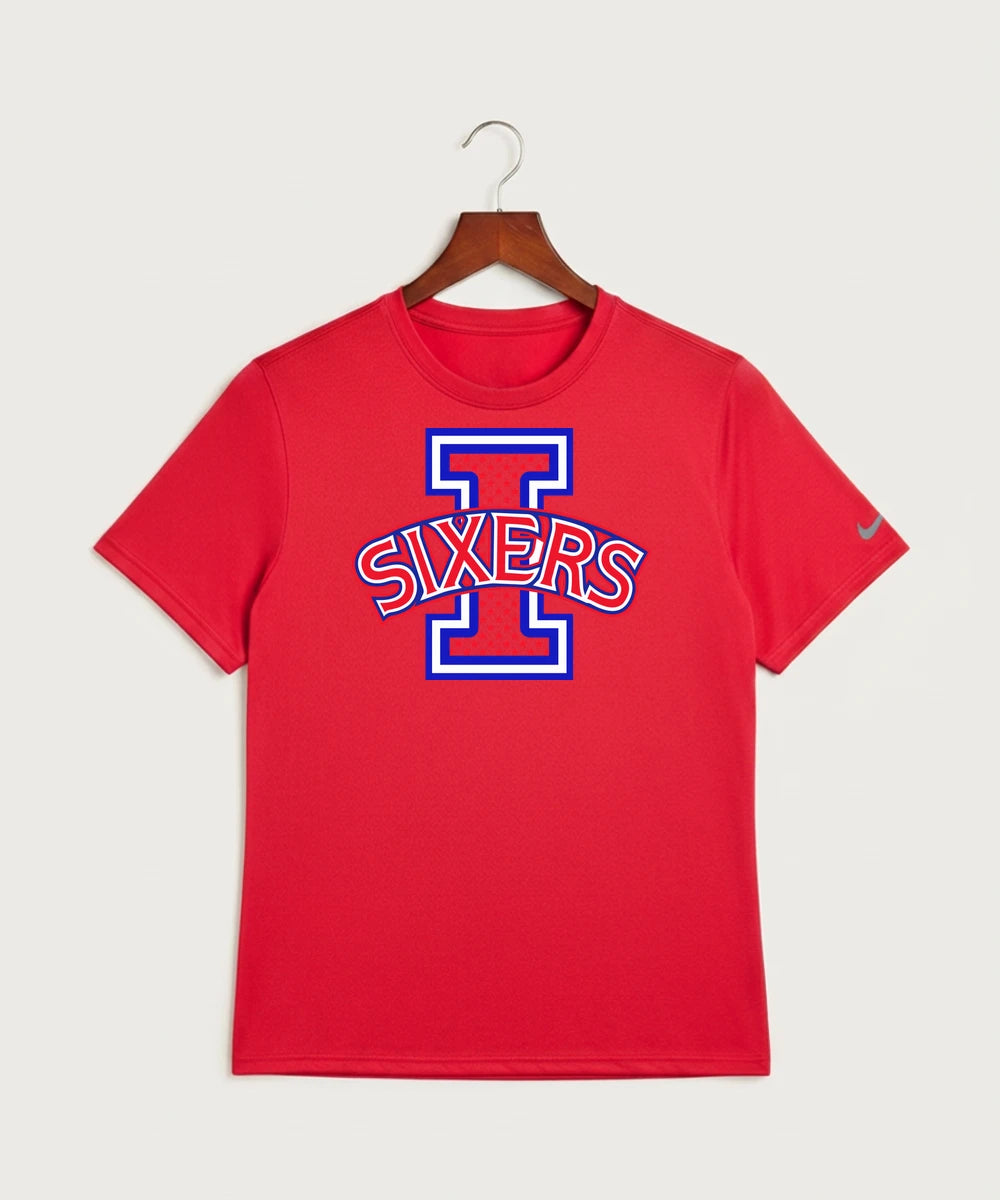 Independence High School Cheer Team - University Red Nike Swoosh Sleeve rLegend Tee NKDX8730