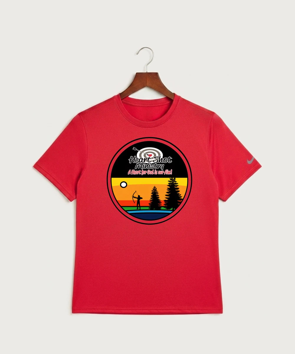 Heart Shot Ministry Archery Team Store - University Red Nike Swoosh Sleeve rLegend Tee NKDX8730