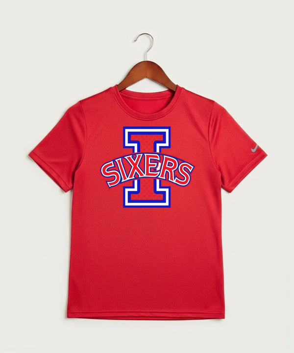 Independence High School Cheer Team - University Red Nike Youth Swoosh Sleeve rLegend Tee NKDX8787