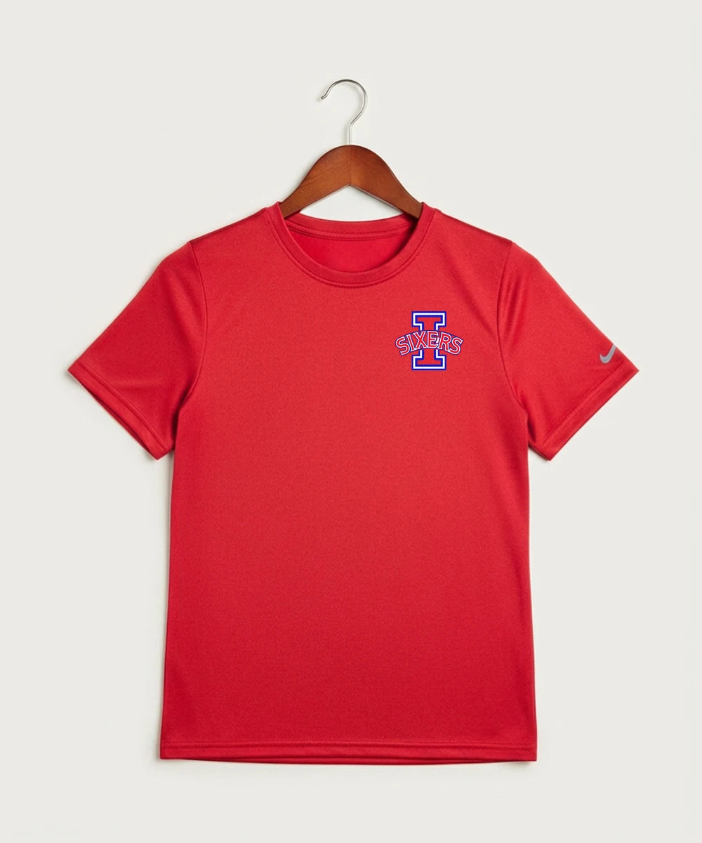 Independence High School Cheer Team - University Red Nike Youth Swoosh Sleeve rLegend Tee NKDX8787
