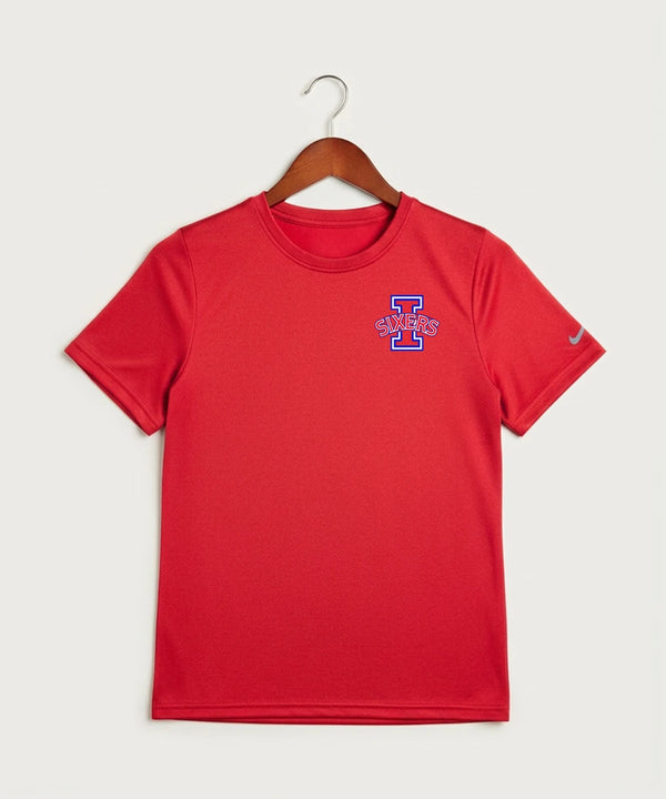 Independence High School Cheer Team - University Red Nike Youth Swoosh Sleeve rLegend Tee NKDX8787