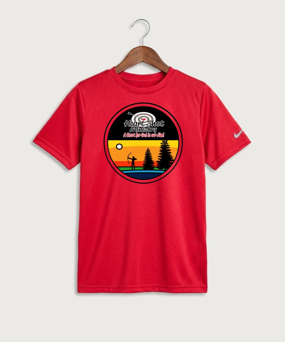 Heart Shot Ministry Archery Team Store - University Red Nike Youth Swoosh Sleeve rLegend Tee NKDX8787