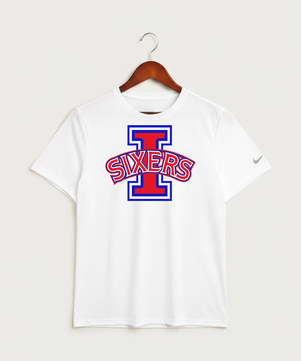 Independence High School Cheer Team - White Nike Swoosh Sleeve rLegend Tee NKDX8730