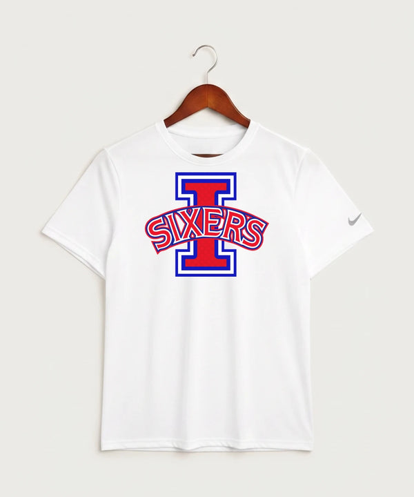 Independence High School Cheer Team - White Nike Swoosh Sleeve rLegend Tee NKDX8730