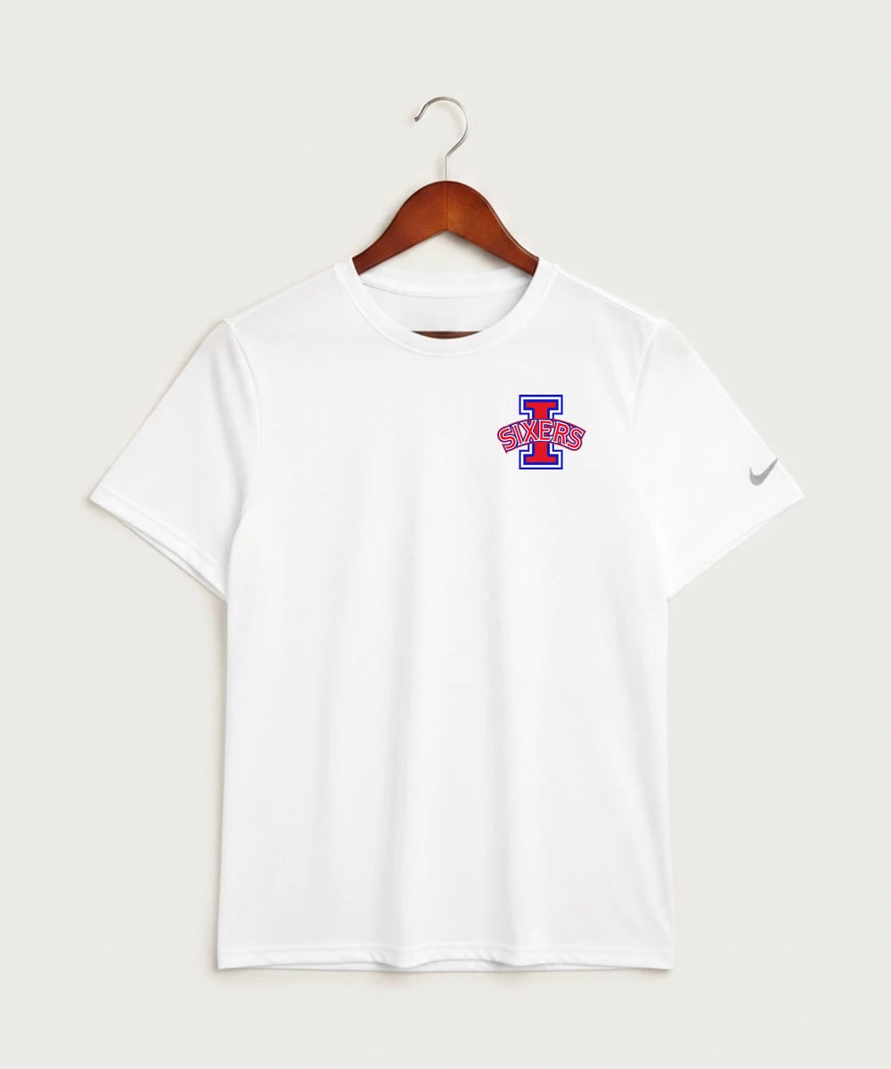 Independence High School Cheer Team - White Nike Swoosh Sleeve rLegend Tee NKDX8730