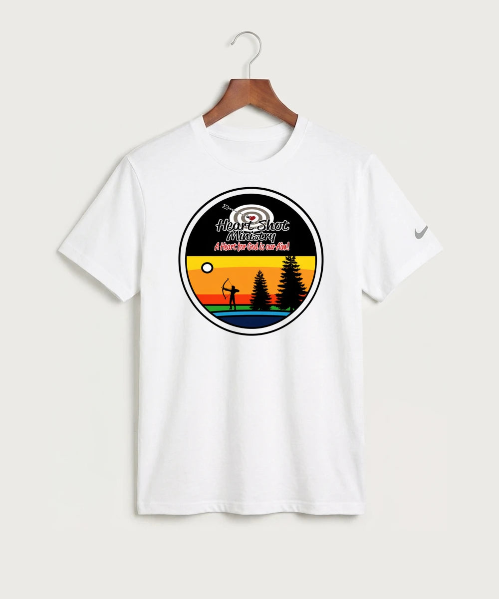 Heart Shot Ministry Archery Team Store - White Nike Swoosh Sleeve rLegend Tee NKDX8730