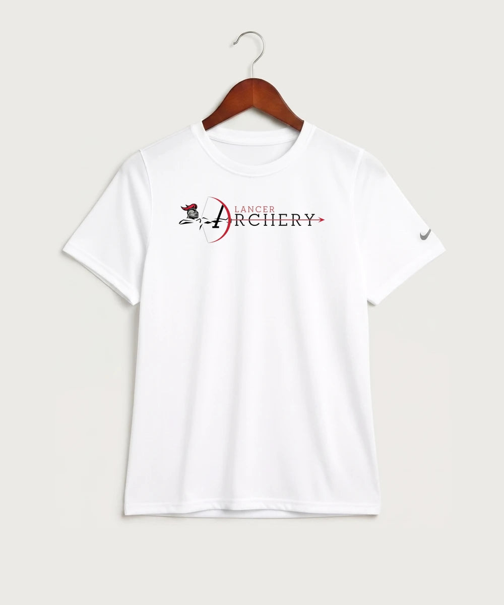 Lancer Archer Club Archery Team Store - White Nike Youth Swoosh Sleeve rLegend Tee NKDX8787