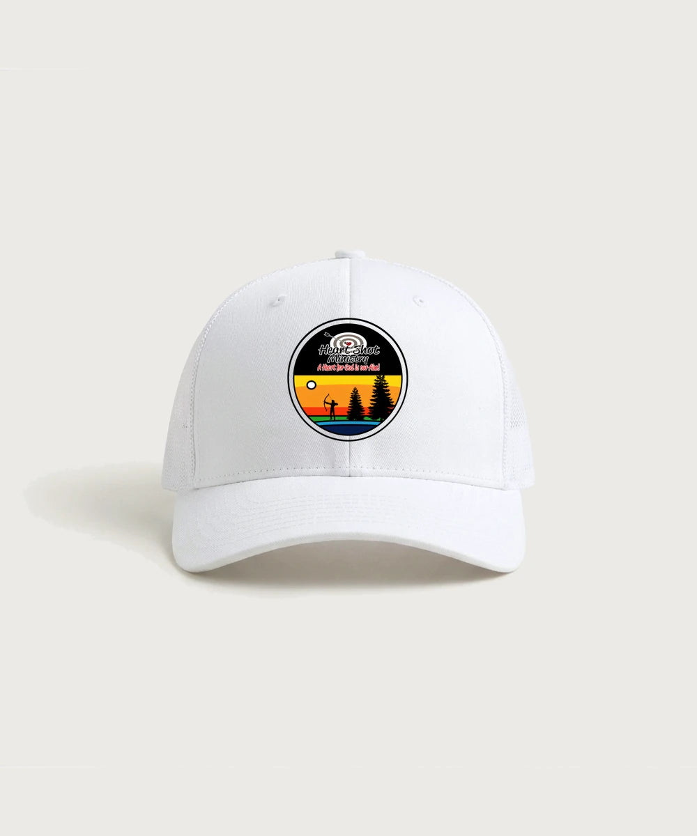 Heart Shot Ministry Archery Team Store - White/ White Sport-Tek Club Trucker Cap STC46