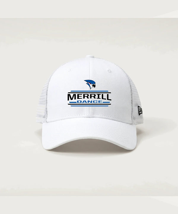 Merrill Dance and Cheer - Flag White/ White New Era - Stretch Mesh Cap. NE1020