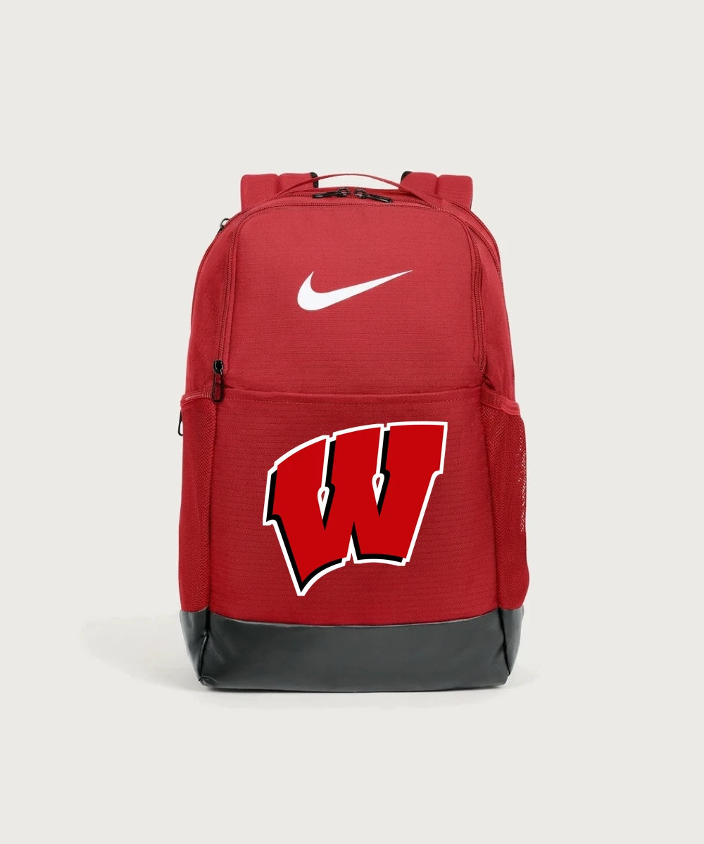 Wisconsin Lutheran High School Football (Boys) - University Red Nike Brasilia Medium Backpack NKDH7709