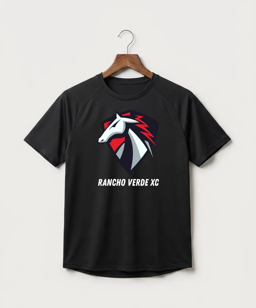 Rancho Verde Cross Country - Black Tee - Full Front