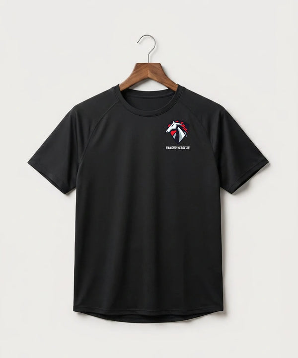 Rancho Verde Cross Country - Black Tee - Left Chest