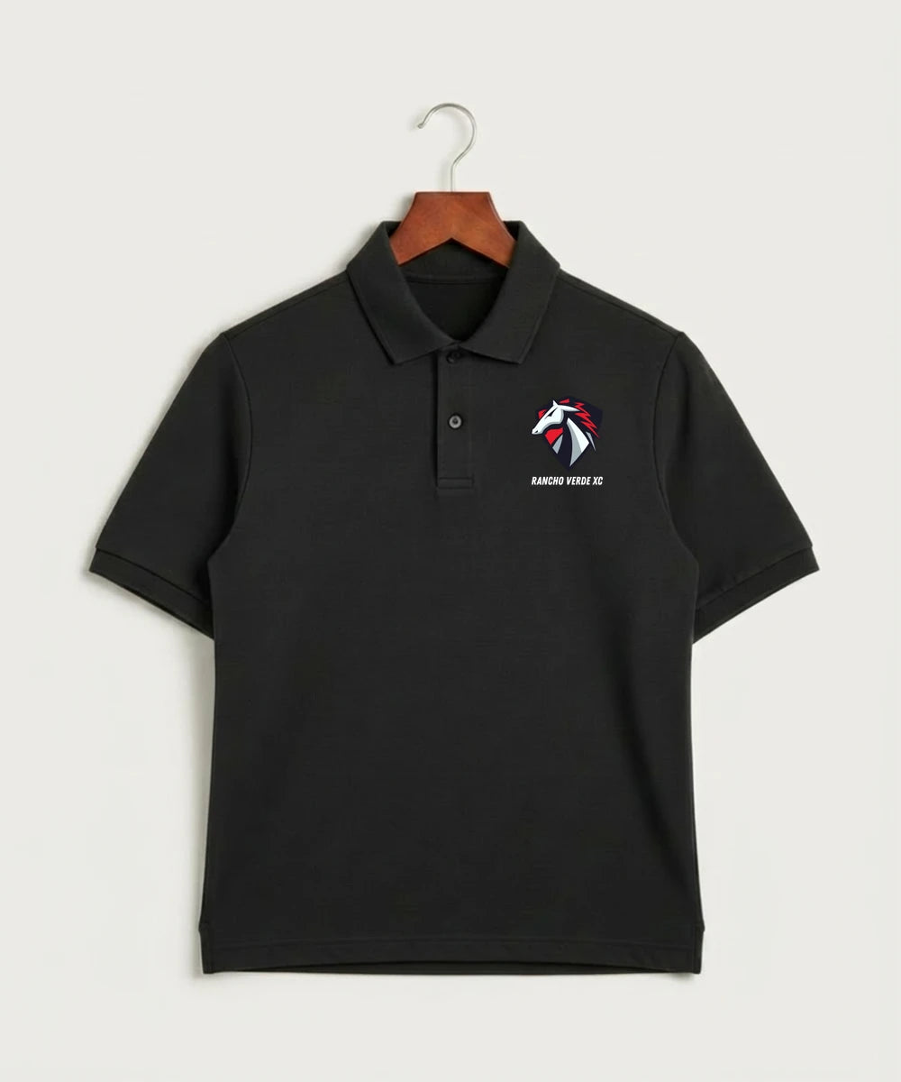 Rancho Verde Cross Country - Black Polo - Left Chest