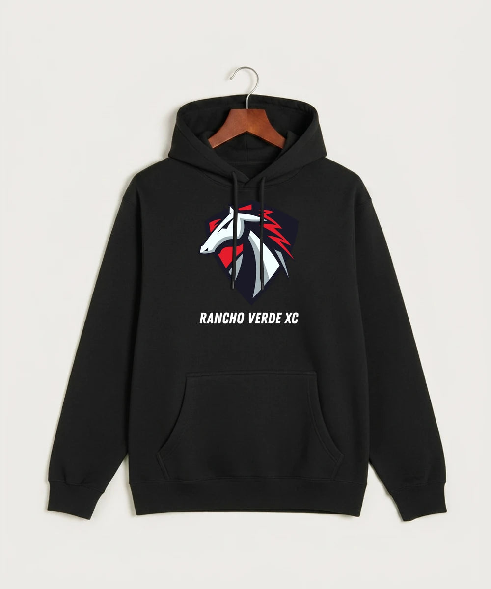 Rancho Verde Cross Country - Black Hoodie Value - Full Front