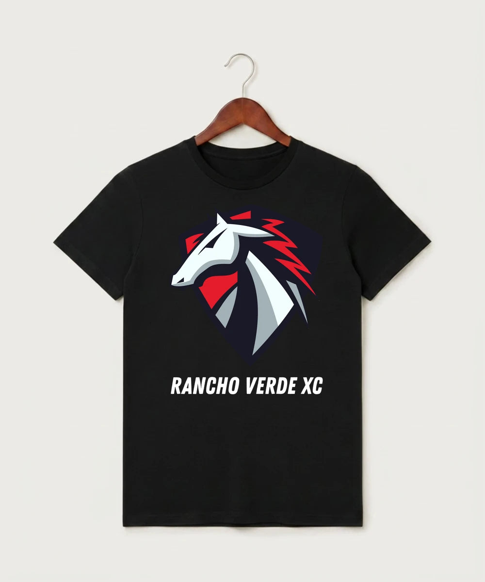 Rancho Verde Cross Country - Black T-Shirt - Full Front