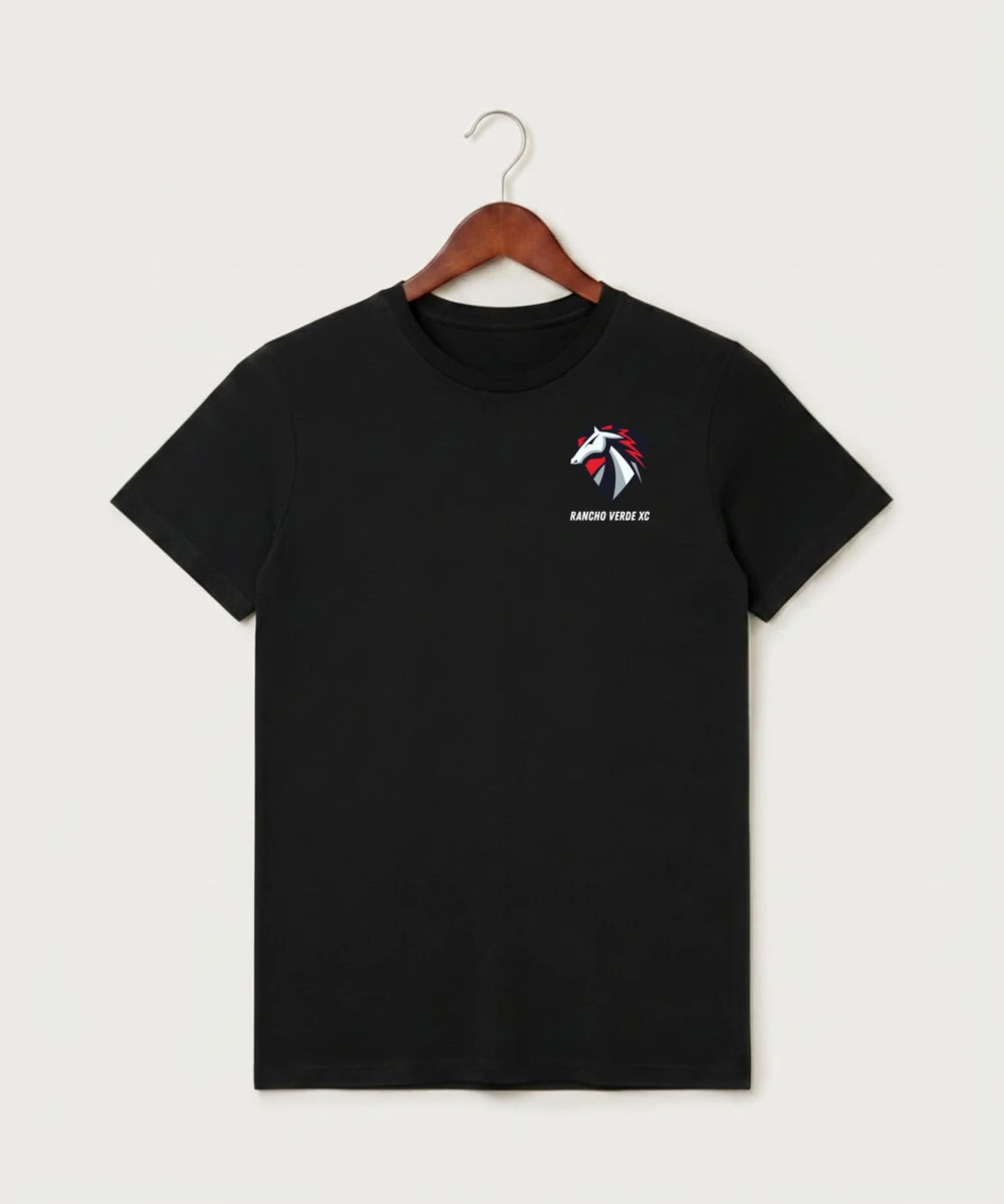Rancho Verde Cross Country - Black T-Shirt - Left Chest