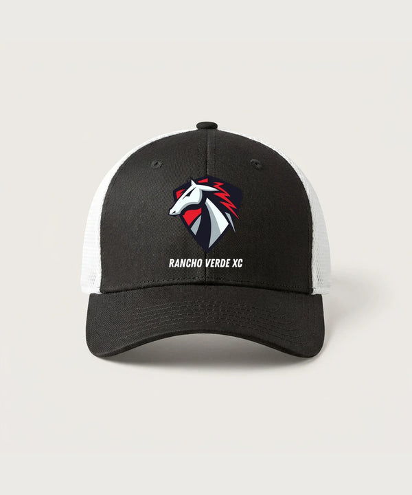 Rancho Verde XC - Black/ White New Era - Stretch Mesh Cap. NE1020