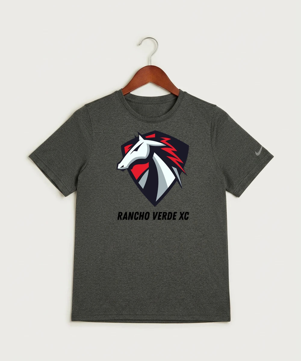 Rancho Verde Cross Country - Dark Smoke Heather Nike Youth Swoosh Sleeve rLegend Tee NKDX8787