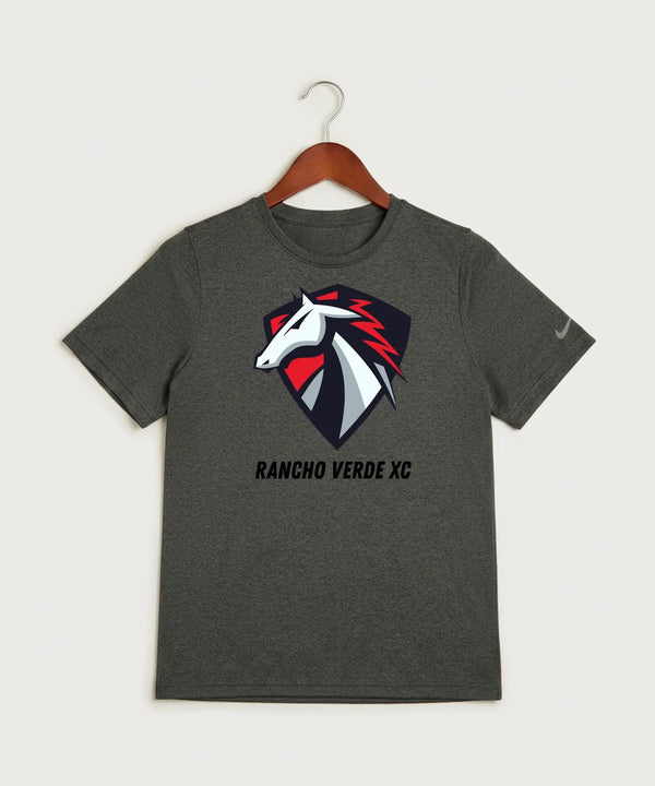 Rancho Verde Cross Country - Dark Smoke Heather Nike Youth Swoosh Sleeve rLegend Tee NKDX8787