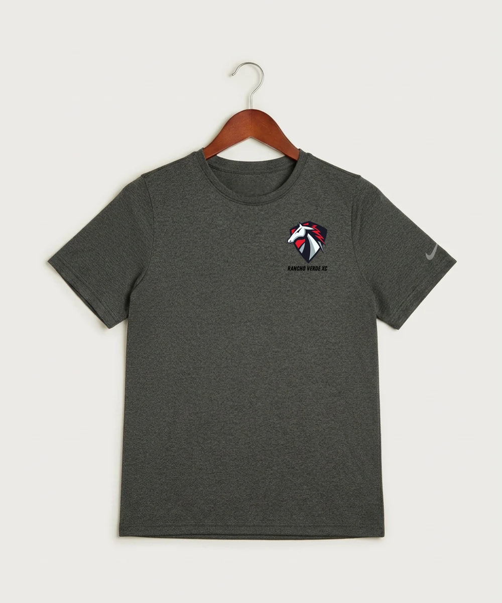 Rancho Verde Cross Country - Dark Smoke Heather Nike Youth Swoosh Sleeve rLegend Tee NKDX8787