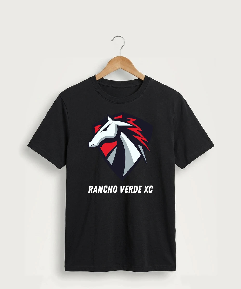 Rancho Verde XC - Jet Black Port & Co Core Cotton Tee. PC54