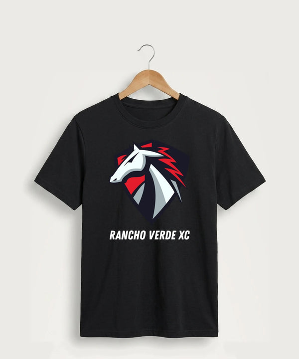 Rancho Verde XC - Jet Black Port & Co Core Cotton Tee. PC54