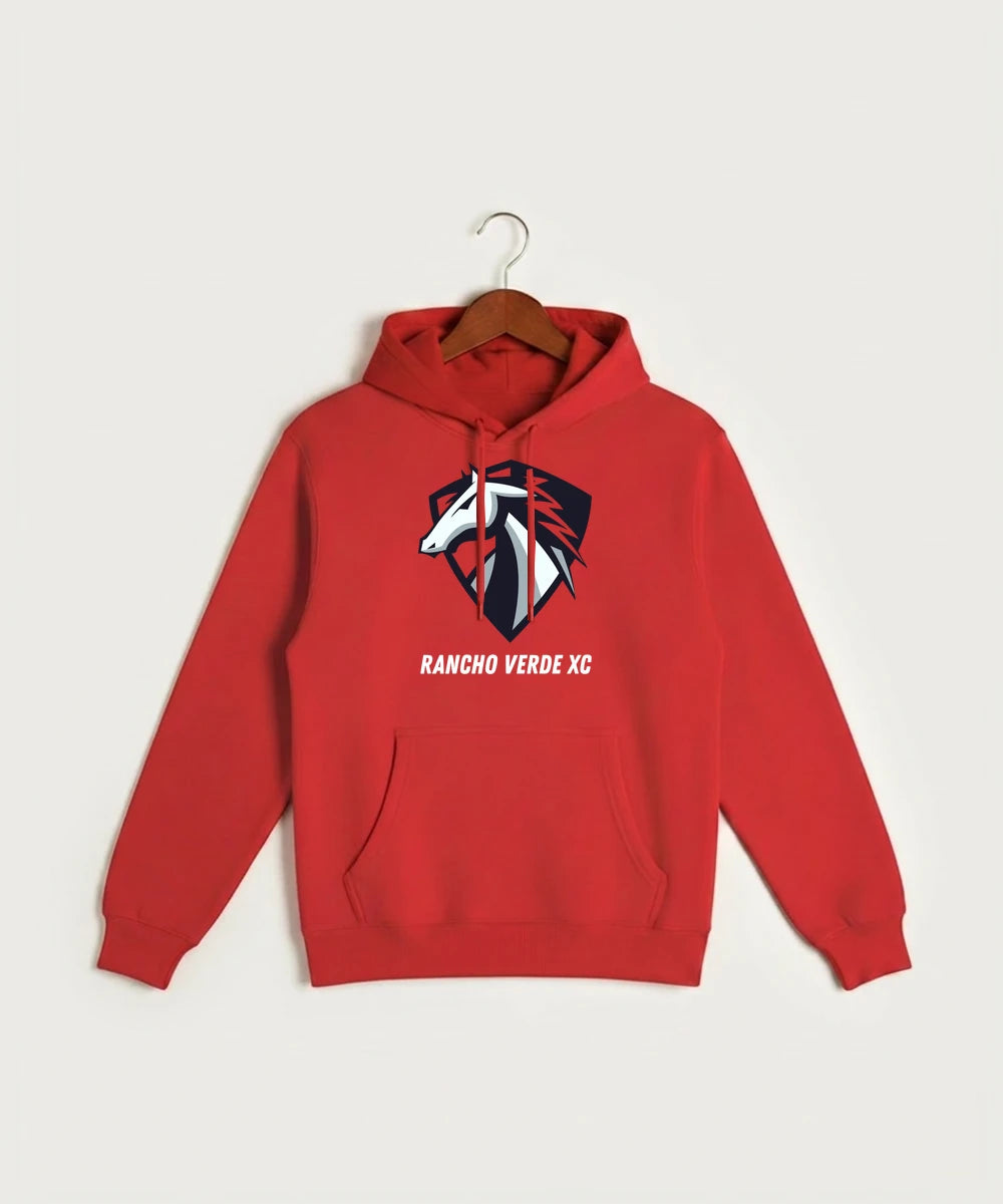 Rancho Verde Cross Country - Red Hoodie Value - Full Front