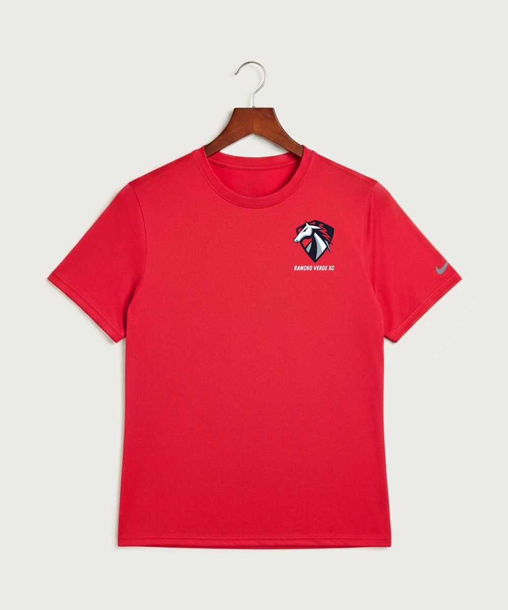 Rancho Verde Cross Country - University Red Nike Swoosh Sleeve rLegend Tee NKDX8730
