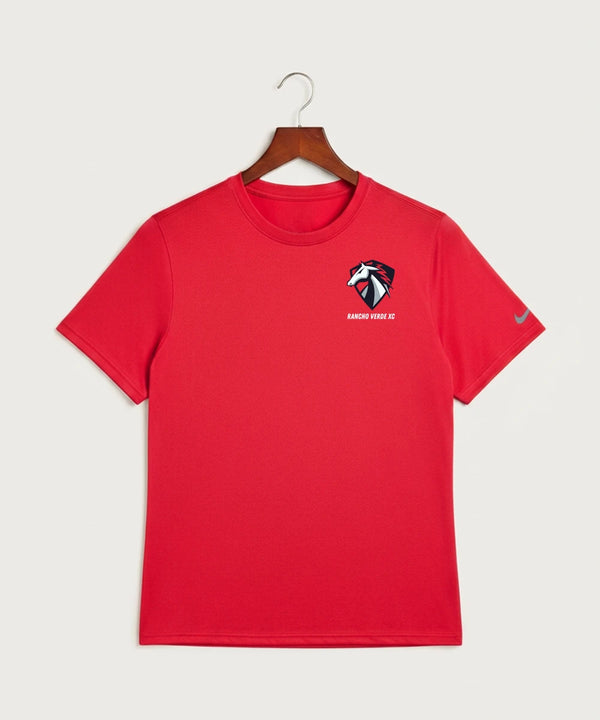 Rancho Verde Cross Country - University Red Nike Swoosh Sleeve rLegend Tee NKDX8730