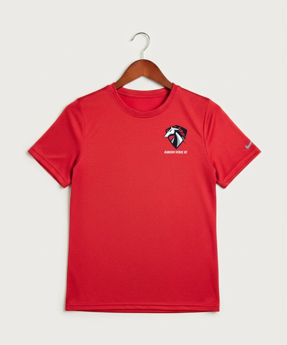 Rancho Verde Cross Country - University Red Nike Youth Swoosh Sleeve rLegend Tee NKDX8787