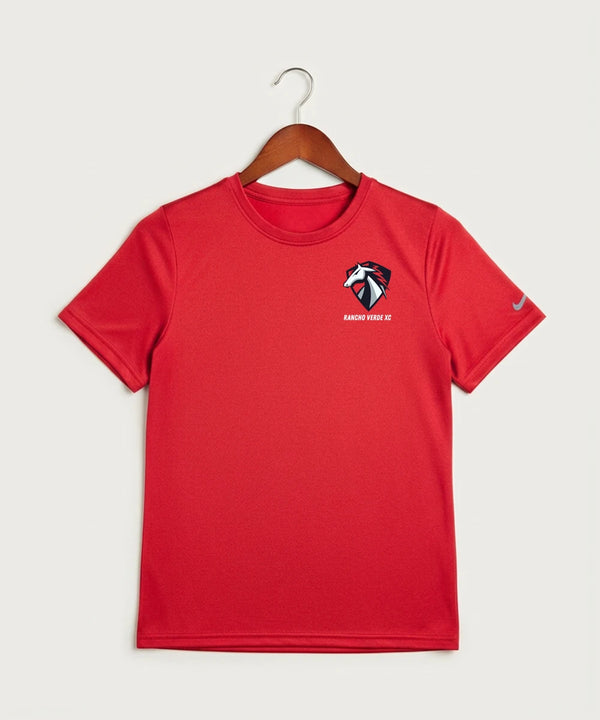 Rancho Verde Cross Country - University Red Nike Youth Swoosh Sleeve rLegend Tee NKDX8787