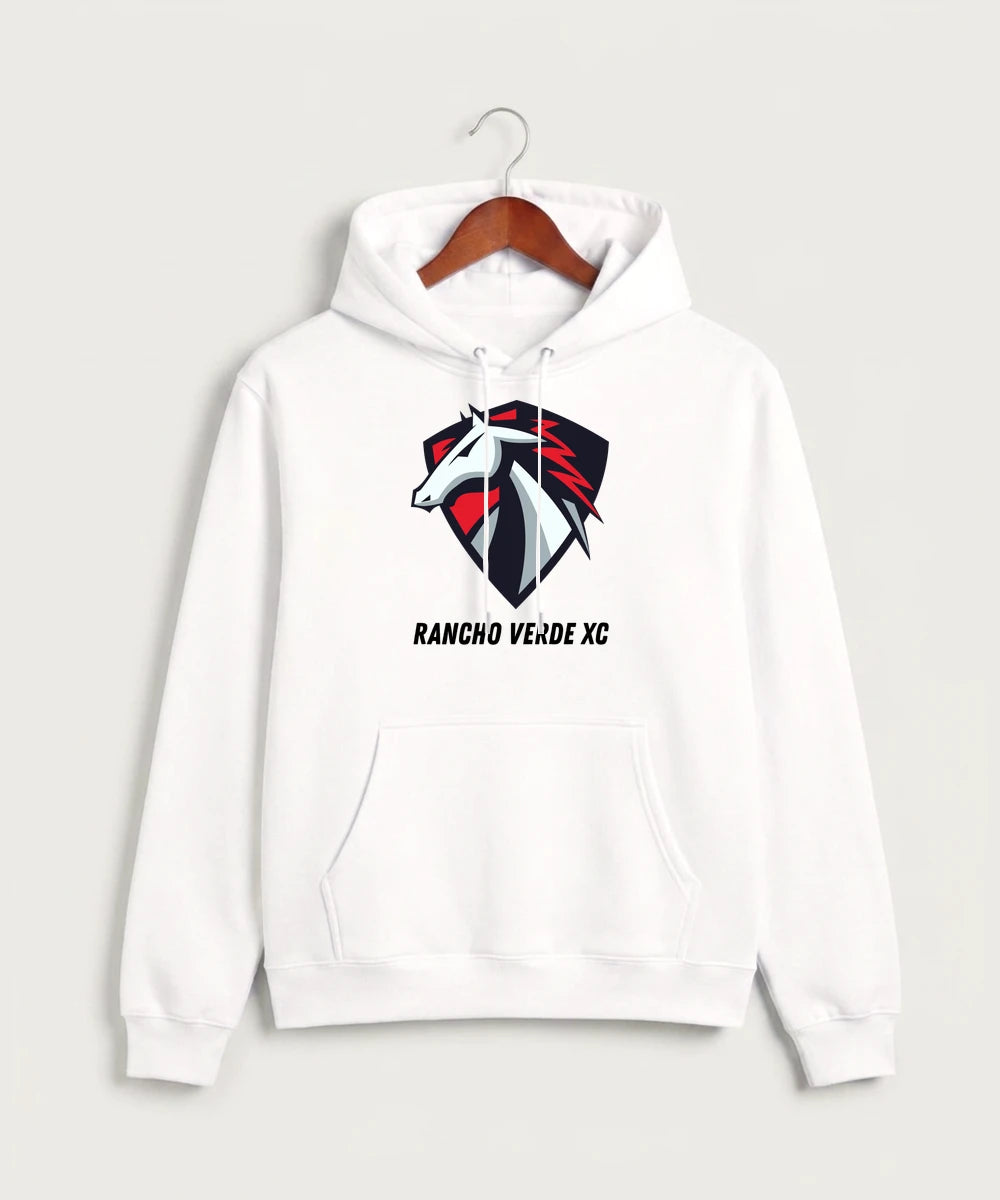 Rancho Verde Cross Country - White Hoodie Value - Full Front