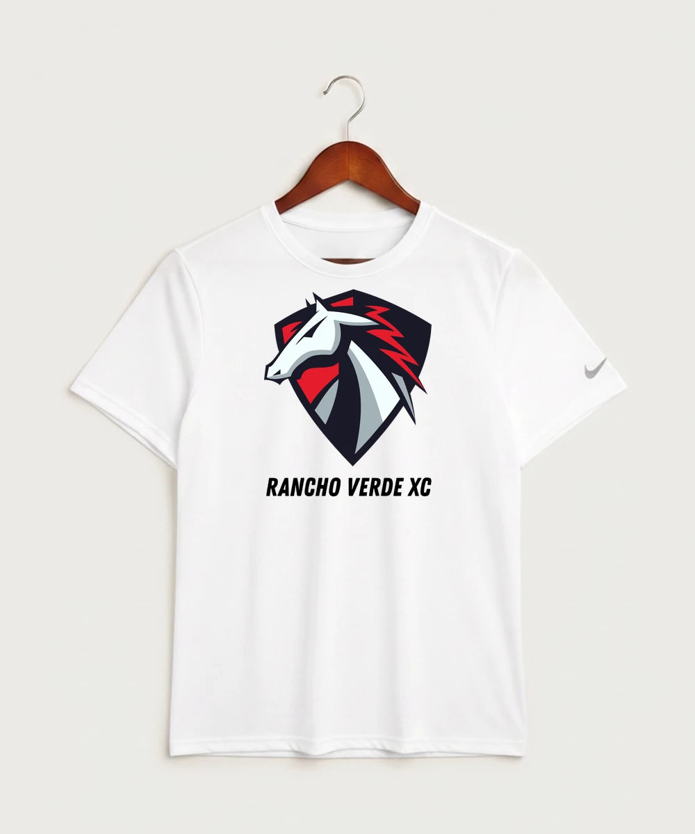 Rancho Verde Cross Country - White Nike Swoosh Sleeve rLegend Tee NKDX8730