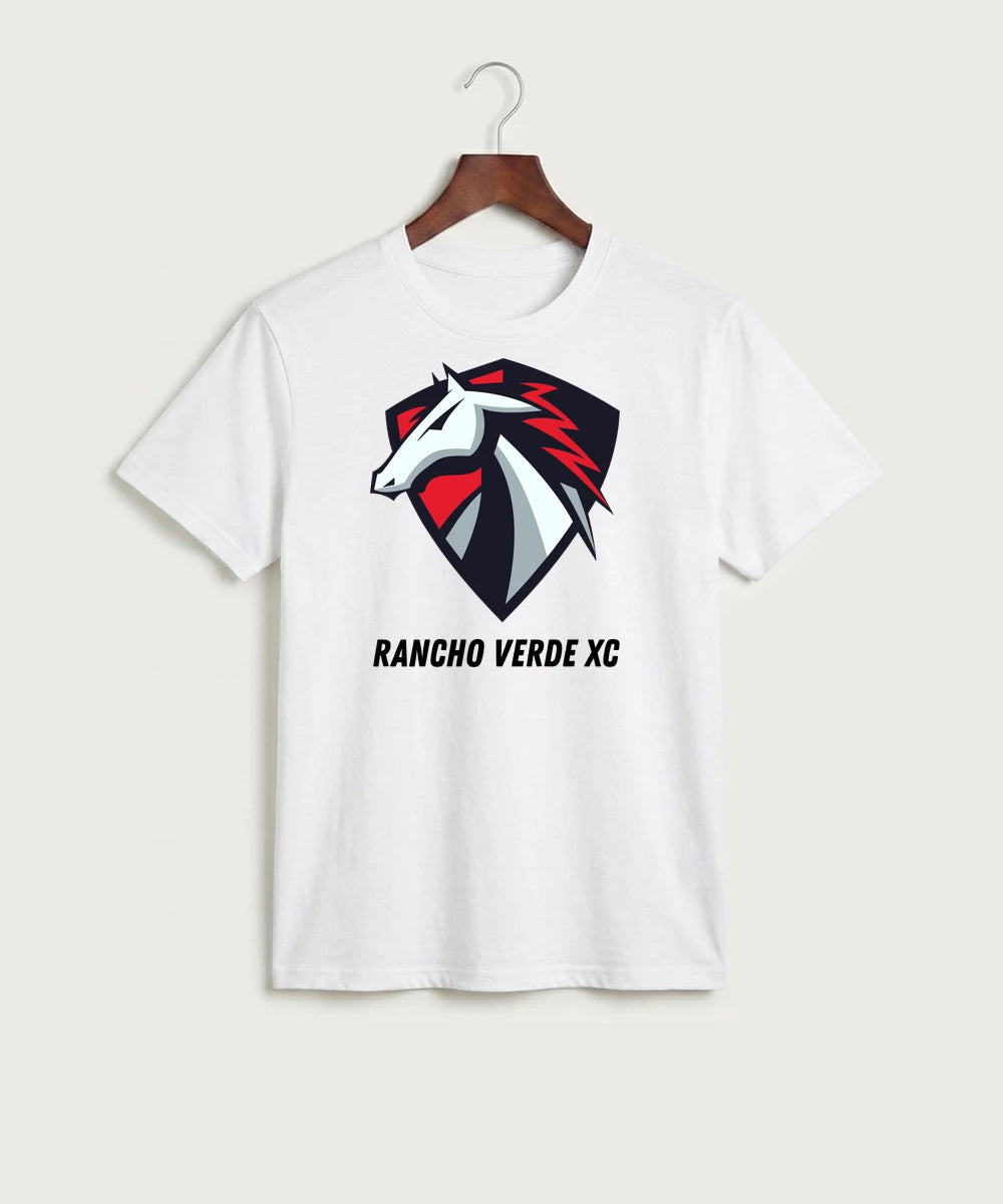 Rancho Verde XC - White Port & Co Core Cotton Tee. PC54