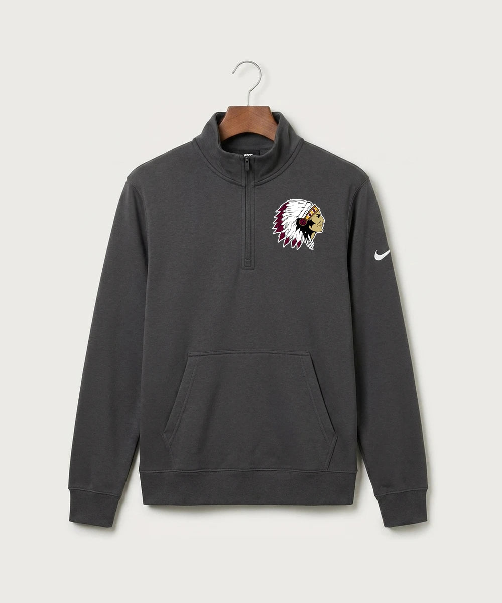 Stockton High School Football - Anthracite Nike Club Fleece Sleeve Swoosh 1/2-Zip NKDX6718
