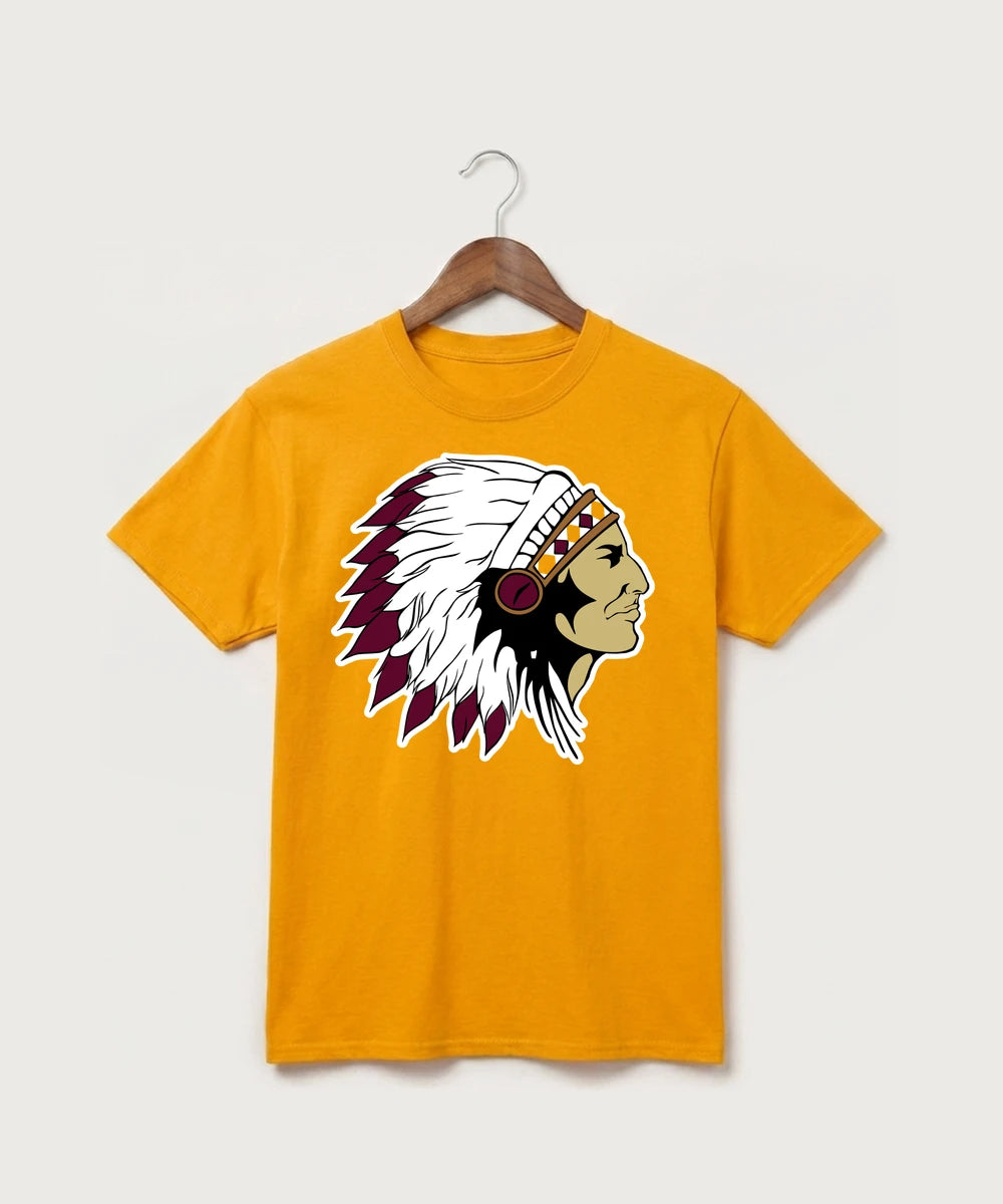 Stockton High School Football - Gold Port & Co Core Cotton Tee. PC54