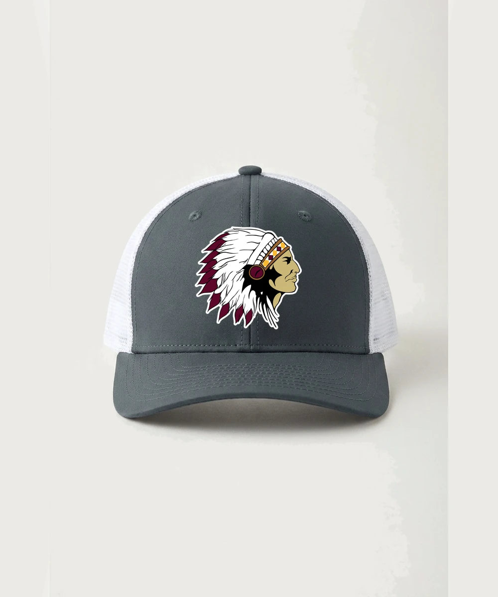 Stockton High School Football - Iron Grey/ White Sport-Tek Club Trucker Cap STC46
