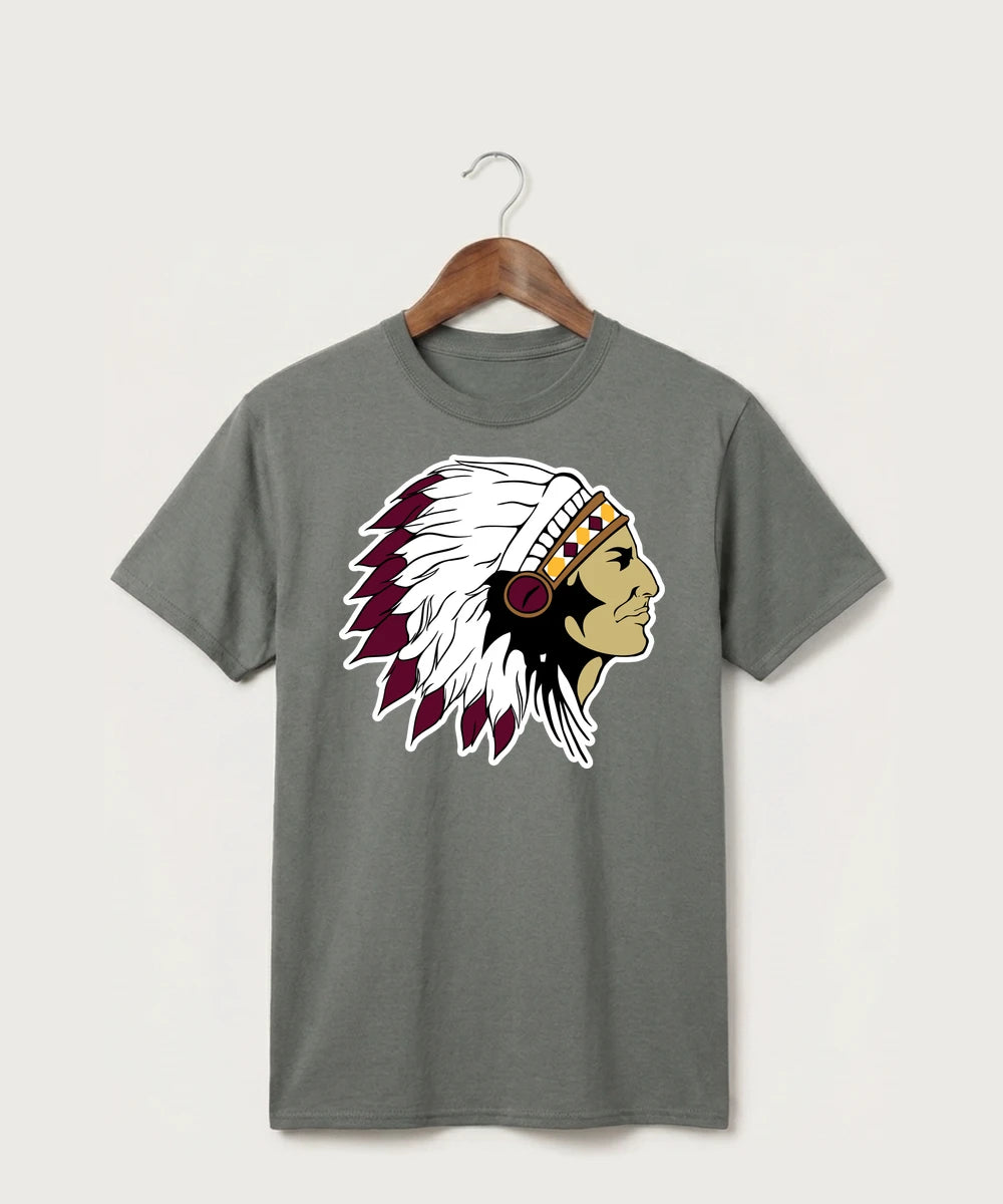 Stockton High School Football - Medium Grey Port & Co Core Cotton Tee. PC54