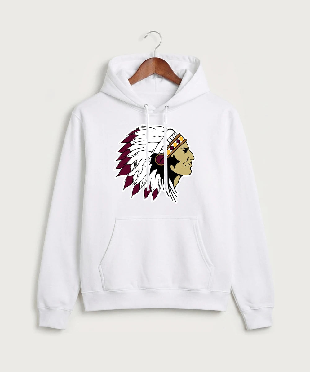 Stockton High School Football - White Port & Co Core Fleece Pullover Hooded Sweatshirt. PC78H