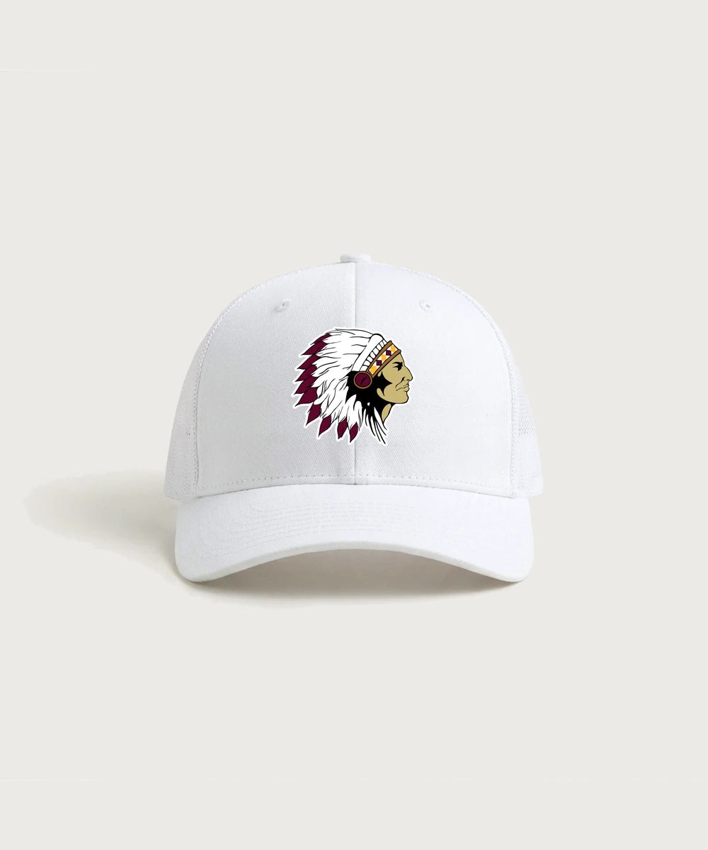 Stockton High School Football - White/ White Sport-Tek Club Trucker Cap STC46