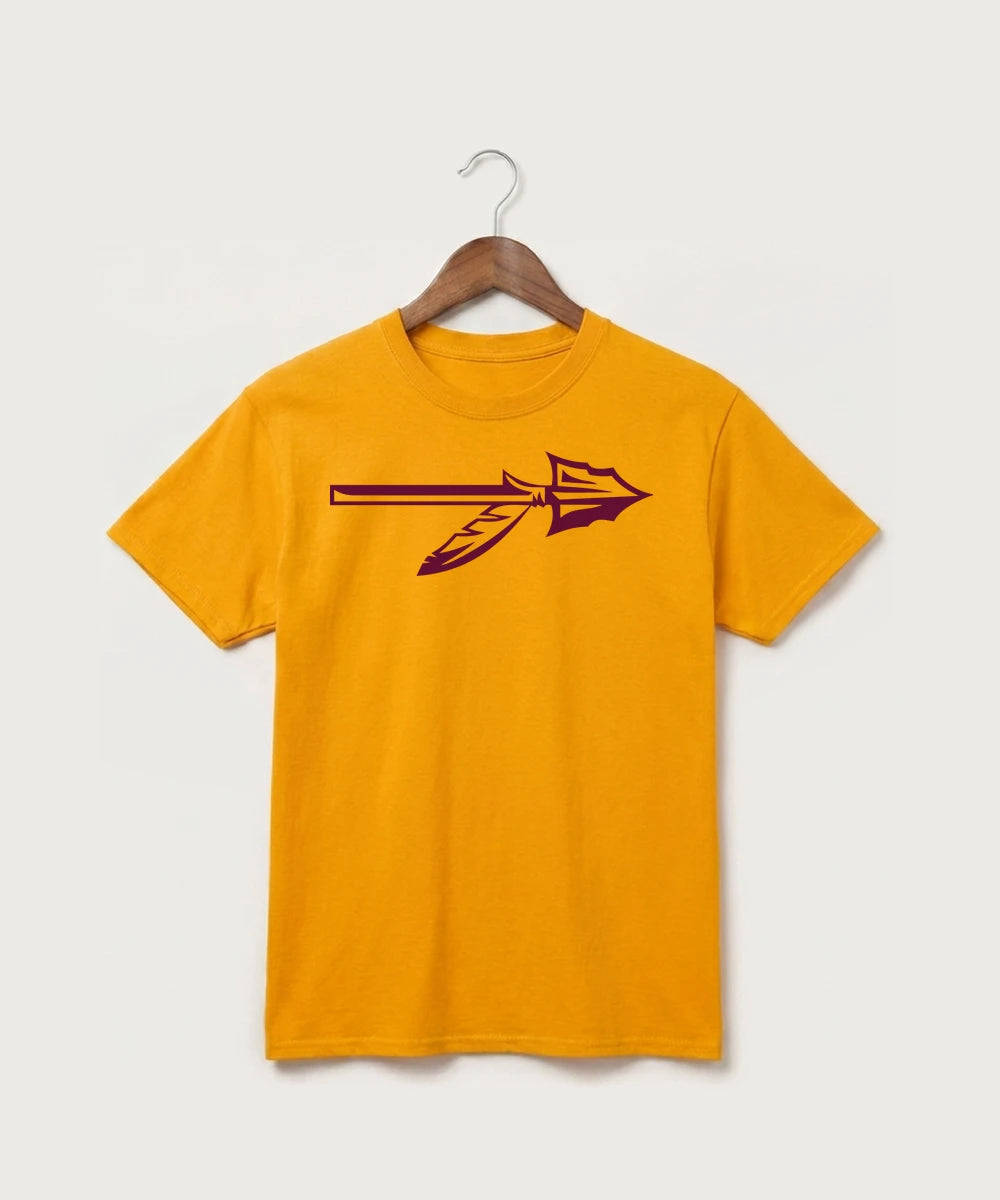 Stockton High School Football - Gold Port & Co Core Cotton Tee. PC54