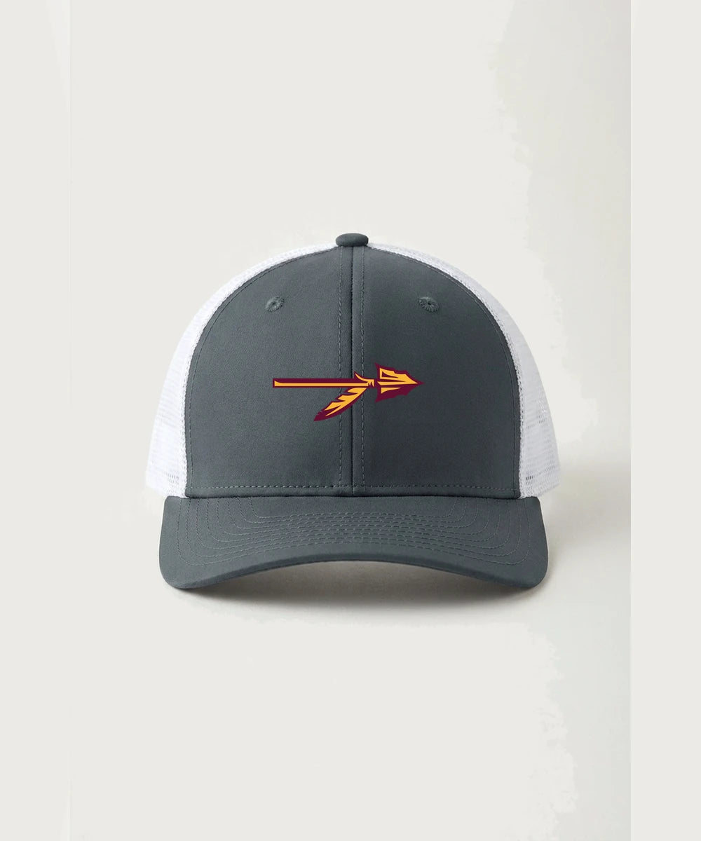 Stockton High School Football - Iron Grey/ White Sport-Tek Club Trucker Cap STC46